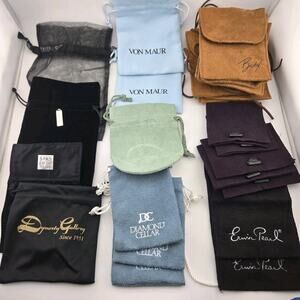 Designer Jewelry Pouch Lot of 25 Bixby Saks Erwin Pearl Von Maur